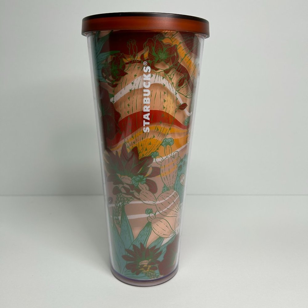 2019 Starbucks Cactus Terracotta Desert Acrylic Cold Cup Tumbler-24 oz Venti